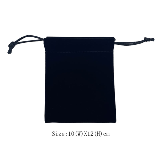 Bolsa de terciopelo negro con cordón de maquillaje personalizado para regalo
