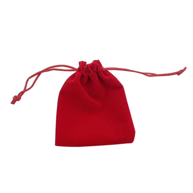 Bolsa de terciopelo rojo personalizada para artes y manualidades