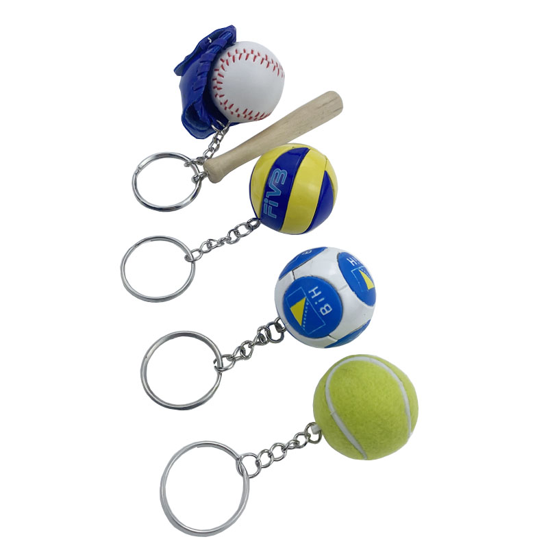 Llavero de pelota de tenis de Pu para bolso